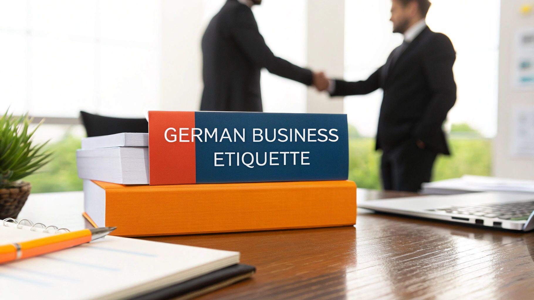 <p>Navigate German business culture with confidence. Our guide to German business etiquette covers punctuality, meetings, communication, and relationship-building.</p>
